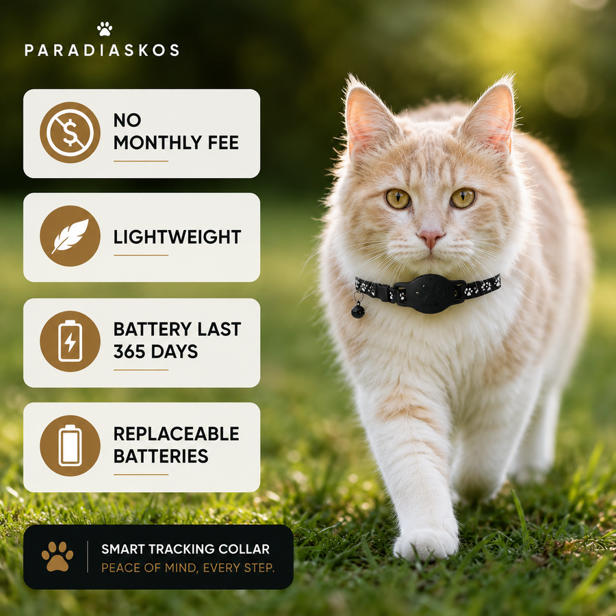 PARADIASKOS TRACE™ — Smart Pet Tracking Collar